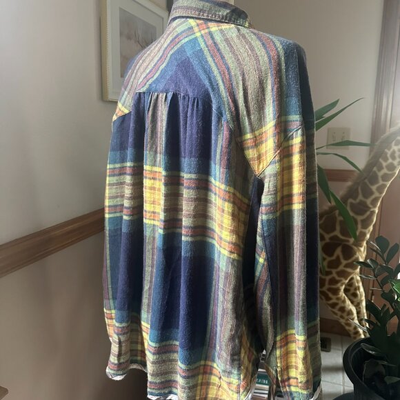 BDG Urban Outfitters Long Sleeve Button Down, Plaid Flannel, Womens M - Picture 4 of 10